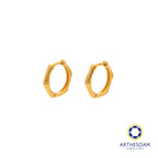 Arthesdam Jewellery 916 Gold Bamboo Hoop Earrings