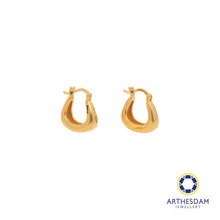 Load image into Gallery viewer, Arthesdam Jewellery 916 Gold Handbag Hoop Earrings

