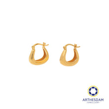 Load image into Gallery viewer, Arthesdam Jewellery 916 Gold Handbag Hoop Earrings
