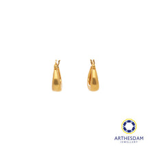 Load image into Gallery viewer, Arthesdam Jewellery 916 Gold Handbag Hoop Earrings
