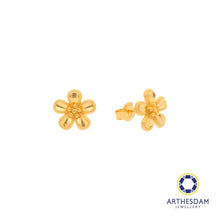 Load image into Gallery viewer, Arthesdam Jewellery 916 Gold Flower Earrings
