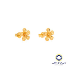 Load image into Gallery viewer, Arthesdam Jewellery 916 Gold Flower Earrings
