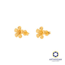 Load image into Gallery viewer, Arthesdam Jewellery 916 Gold Flower Earrings
