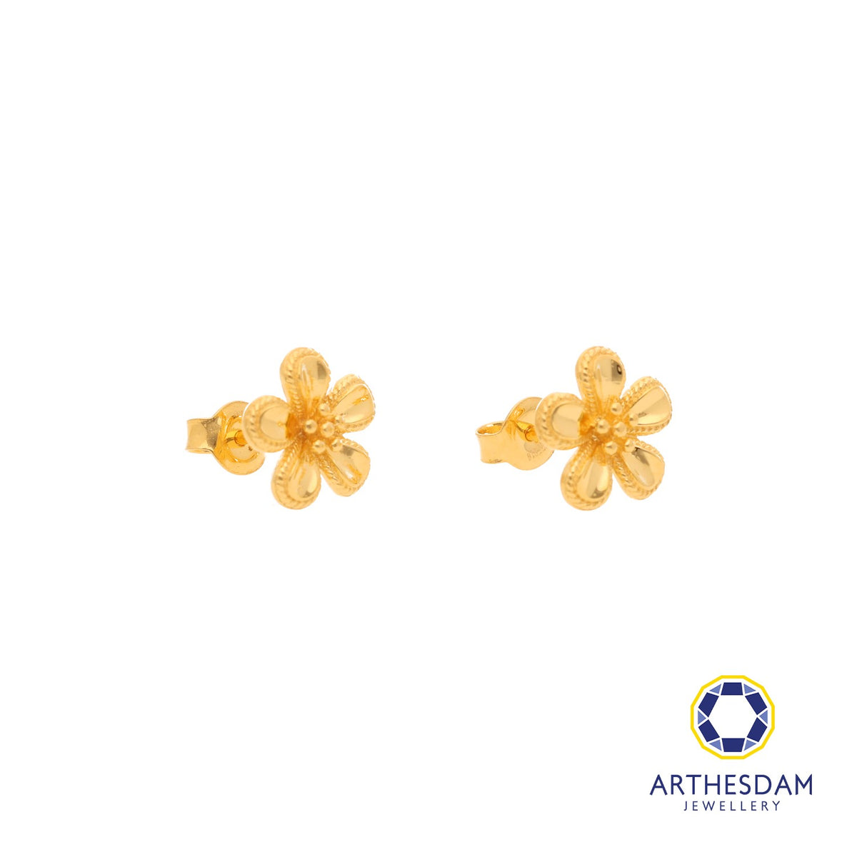 Arthesdam Jewellery 916 Gold Flower Earrings