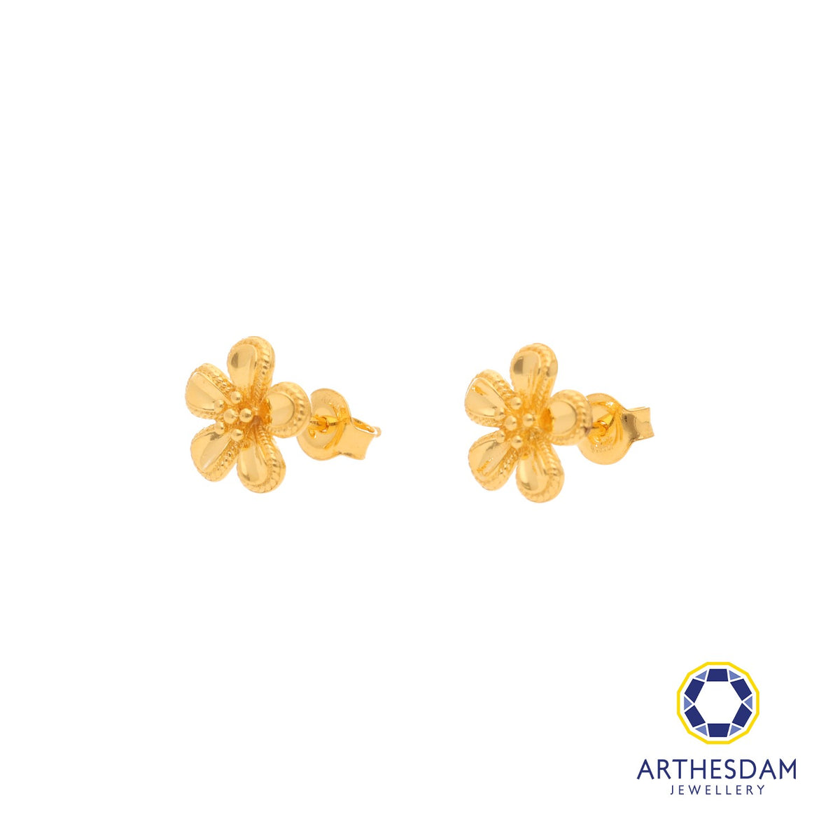 Arthesdam Jewellery 916 Gold Flower Earrings