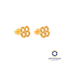 Load image into Gallery viewer, Arthesdam Jewellery 916 Gold 4 Lucky Coin Earrings
