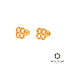 Load image into Gallery viewer, Arthesdam Jewellery 916 Gold 4 Lucky Coin Earrings
