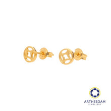 Load image into Gallery viewer, Arthesdam Jewellery 916 Gold Classic Lucky Coin Earring
