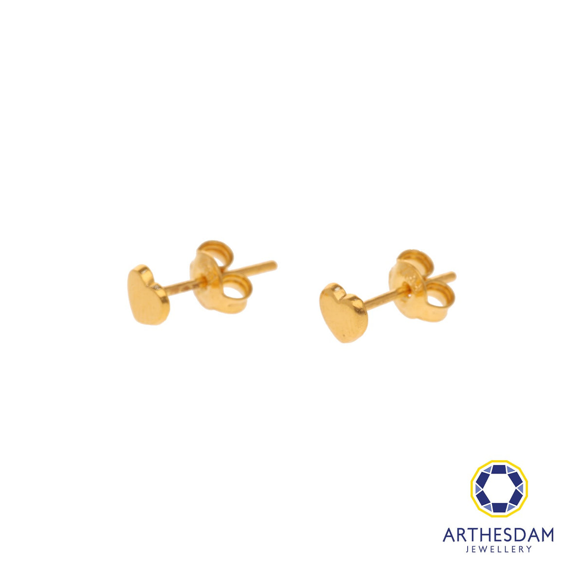 Arthesdam Jewellery 916 Gold Petite Heart Earrings