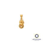 Arthesdam Jewellery 916 Gold Dangling 2 Lucky Coin Pendant