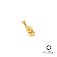 Load image into Gallery viewer, Arthesdam Jewellery 916 Gold Dangling 2 Lucky Coin Pendant
