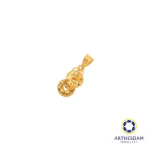 Load image into Gallery viewer, Arthesdam Jewellery 916 Gold Dangling 2 Lucky Coin Pendant
