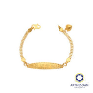 Arthesdam Jewellery 916 Gold 聪明伶俐 with Heart Bell Baby Bracelet