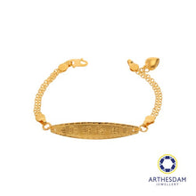 Load image into Gallery viewer, Arthesdam Jewellery 916 Gold 聪明伶俐 with Heart Bell Baby Bracelet
