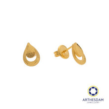 Load image into Gallery viewer, Arthesdam Jewellery 916 Gold Drop Raindrop Earring
