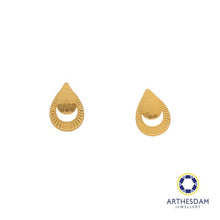 Load image into Gallery viewer, Arthesdam Jewellery 916 Gold Drop Raindrop Earring
