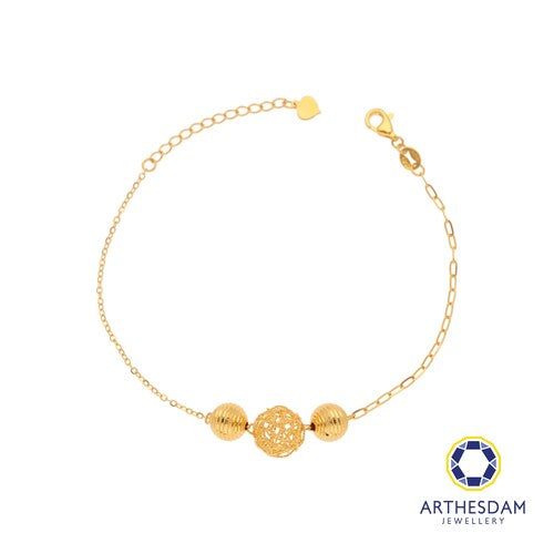 Arthesdam Jewellery 916 Gold Mesh Net Ball Bracelet
