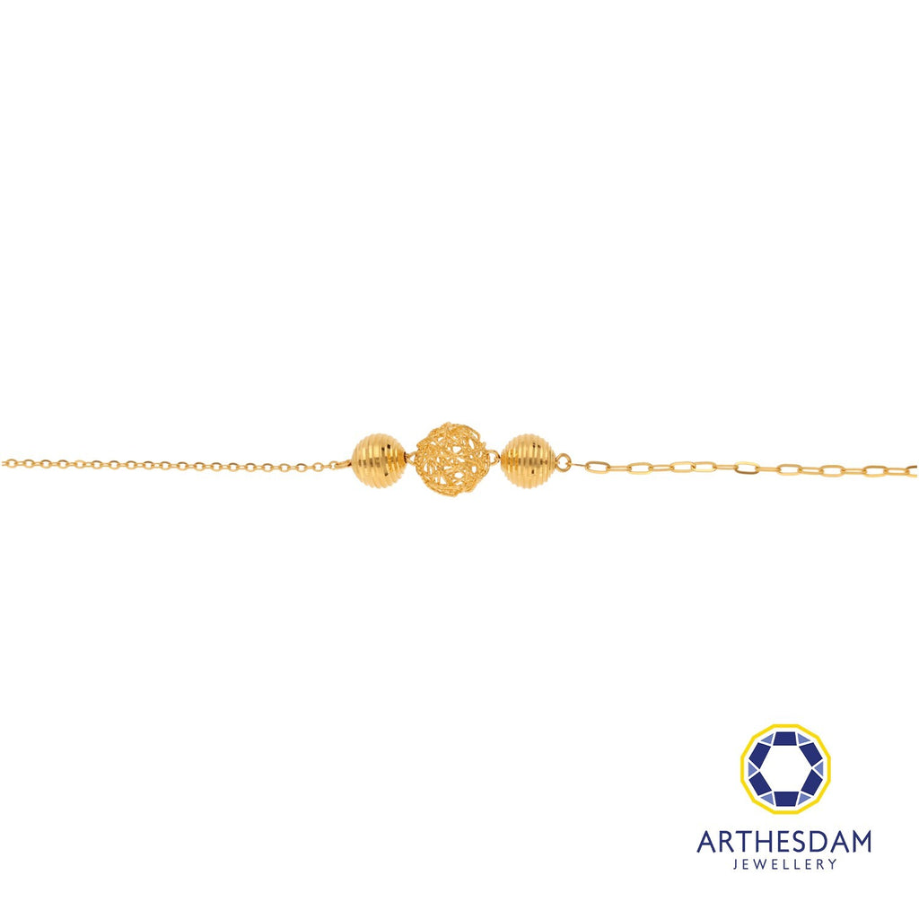 Arthesdam Jewellery 916 Gold Mesh Net Ball Bracelet