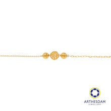 Load image into Gallery viewer, Arthesdam Jewellery 916 Gold Mesh Net Ball Bracelet
