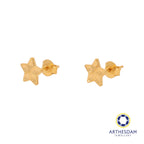 Arthesdam Jewellery 916 Gold Shiny Twinkle Star Earrings