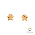 Arthesdam Jewellery 916 Gold Shiny Twinkle Star Earrings