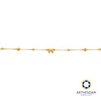 Arthesdam Jewellery 916 Gold Ribbon with Tiny Heart Bracelet