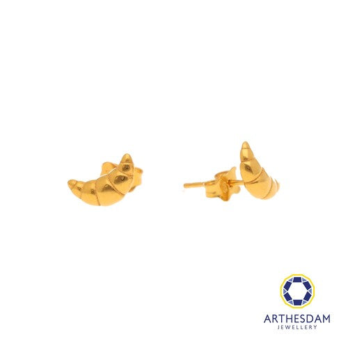 Arthesdam Jewellery 916 Gold Croissant Earrings
