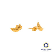Arthesdam Jewellery 916 Gold Croissant Earrings