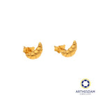 Arthesdam Jewellery 916 Gold Croissant Earrings