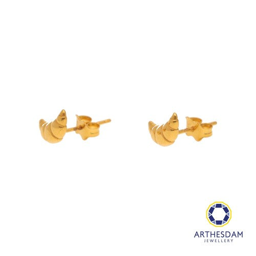 Arthesdam Jewellery 916 Gold Croissant Earrings