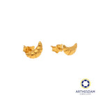 Arthesdam Jewellery 916 Gold Croissant Earrings