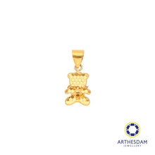 Load image into Gallery viewer, Arthesdam Jewellery 916 Gold Cute Disco Bear Pendant
