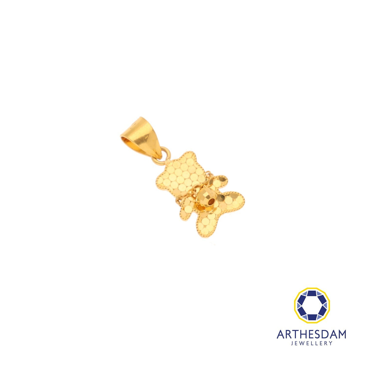 Arthesdam Jewellery 916 Gold Cute Disco Bear Pendant