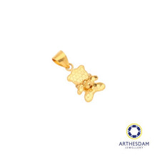 Load image into Gallery viewer, Arthesdam Jewellery 916 Gold Cute Disco Bear Pendant
