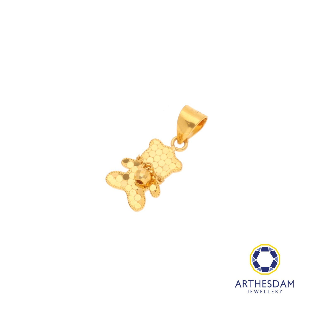 Arthesdam Jewellery 916 Gold Cute Disco Bear Pendant