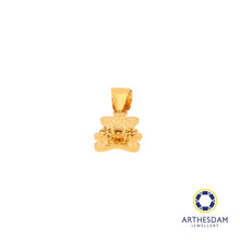 Load image into Gallery viewer, Arthesdam Jewellery 916 Gold Cute Disco Bear Pendant
