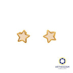 Arthesdam Jewellery 916 Gold White Pastel Star Earrings