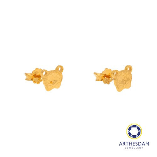 Arthesdam Jewellery 916 Gold Sweet Baby Bear Earrings