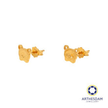 Load image into Gallery viewer, Arthesdam Jewellery 916 Gold Sweet Baby Bear Earrings
