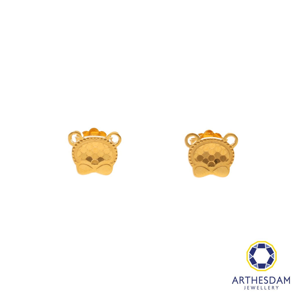 Arthesdam Jewellery 916 Gold Sweet Baby Bear Earrings