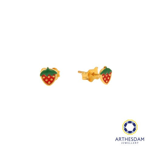 Arthesdam Jewellery 916 Gold Tiny Strawberry Earrings