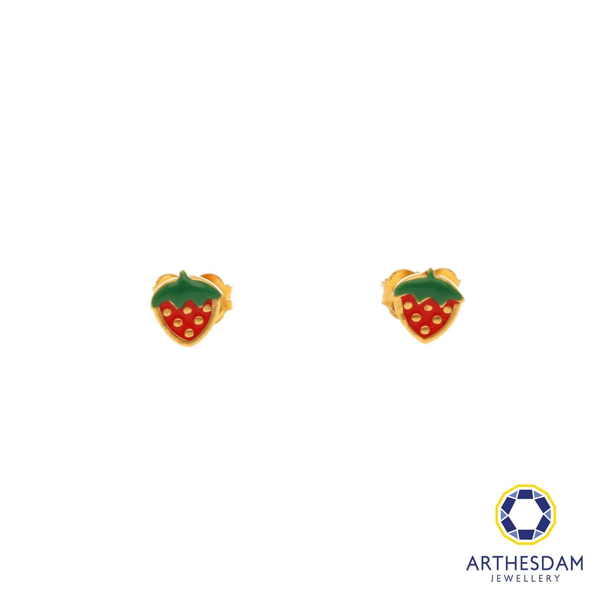Arthesdam Jewellery 916 Gold Tiny Strawberry Earrings