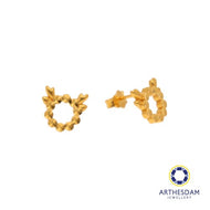 Arthesdam Jewellery 916 Gold Round Deer Dot Earrings