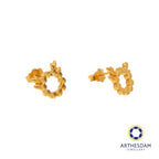 Arthesdam Jewellery 916 Gold Round Deer Dot Earrings