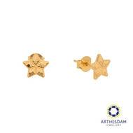 Arthesdam Jewellery 916 Gold Shiny Twinkle Star Earrings