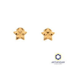 Load image into Gallery viewer, Arthesdam Jewellery 916 Gold Shiny Twinkle Star Earrings
