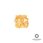 Arthesdam Jewellery 916 Gold Tiny Horse 福 Lucky Coin Spacer Charm