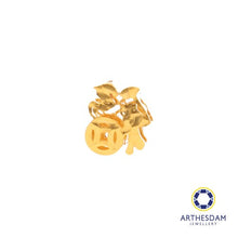 Load image into Gallery viewer, Arthesdam Jewellery 916 Gold Tiny Horse 福 Lucky Coin Spacer Charm
