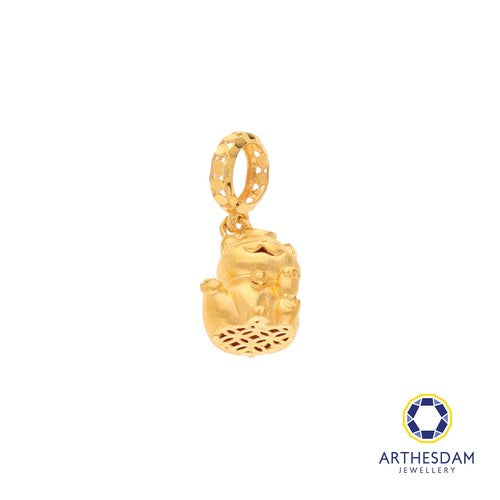 Arthesdam Jewellery 916 Gold Baby Fortune Cat Charm
