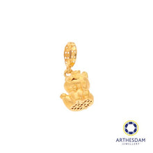 Load image into Gallery viewer, Arthesdam Jewellery 916 Gold Baby Fortune Cat Charm
